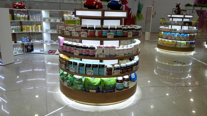 奶粉展示柜，進(jìn)口奶粉展柜制作