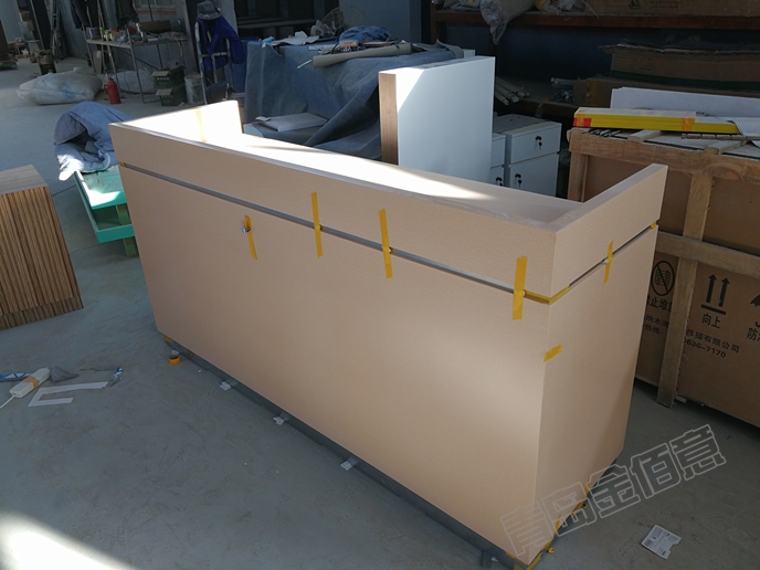 火車廂布紋接待臺收銀臺